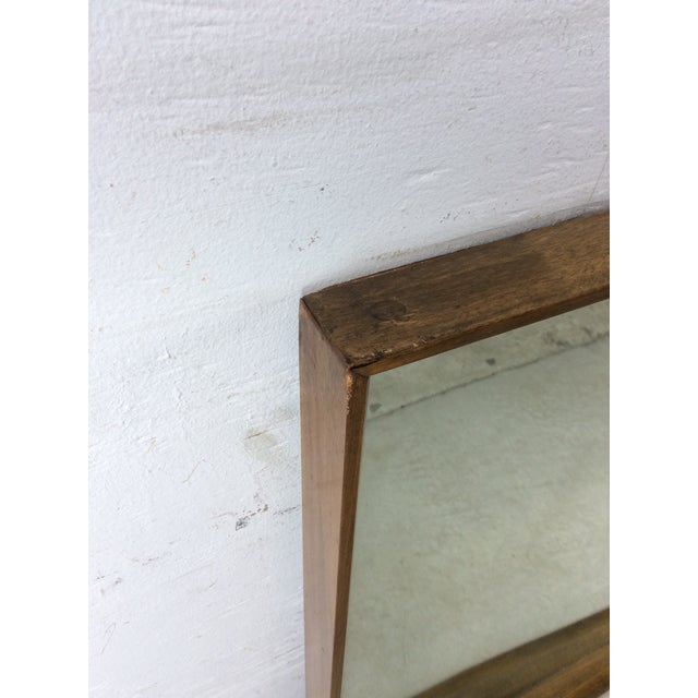 Brown Mid Century Modern Wall Mirror by Heywood Wakefield For Sale - Image 8 of 18