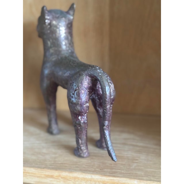 Vintage Indian Dhokra Lost-Wax Metal Horse Sculpture For Sale - Image 4 of 10