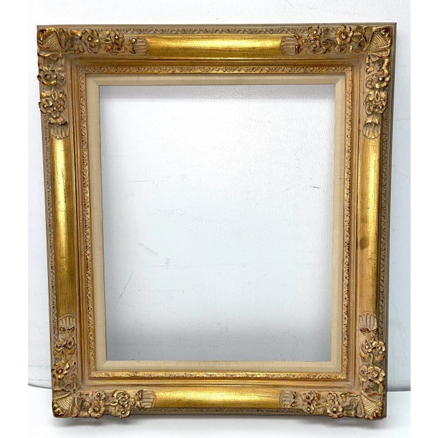 French Louis Gold Carved Wood Picture Frame For Sale - Image 10 of 10