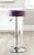 The ample cushion of the purple faux leather and chrome Swivel Barstool gives you the perfect reason to linger over coffee...