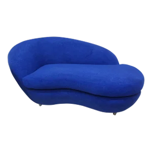 Italian Postmodern Curved Sculptural Loveseat or Sofa