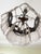 White Mid-Century Metal and Glass Ceiling Lamp, 20th Century For Sale - Image 8 of 14