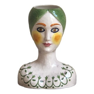 1960s Italian Horchow Ceramic Vase / Planter For Sale