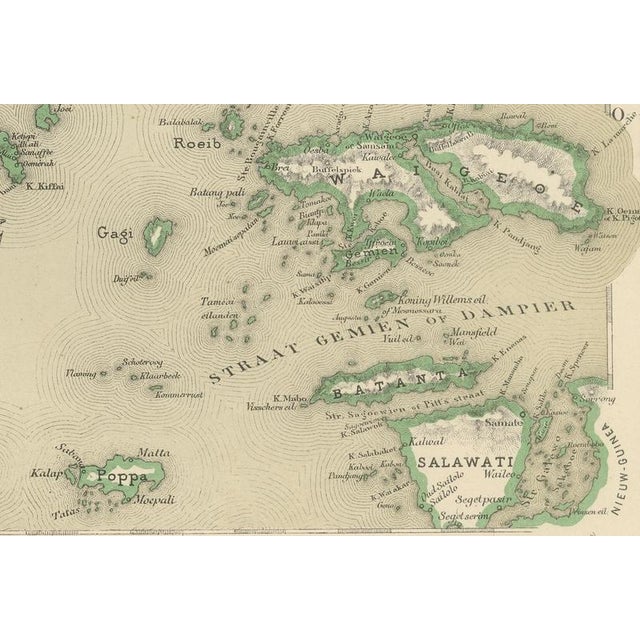Antique Map of Halmahera, Ternate, Tidore and Moluccas by Dornseiffen, 1884 For Sale - Image 6 of 10