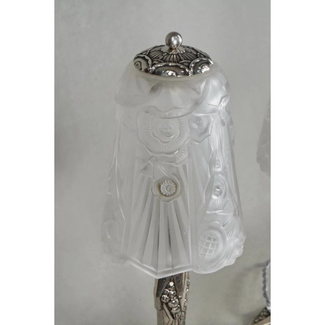 French Art Deco Table Lamp by Ejg Jean Gauthier - A Pair For Sale - Image 10 of 11
