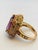 Bochic “Orient” Natural Amethyst & Multi Sapphire Ring Set In 18K Solid Gold For Sale - Image 10 of 12