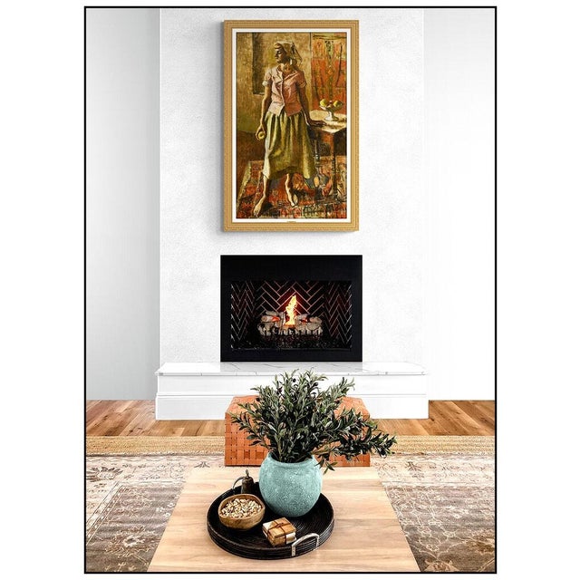 Message us to inquire about custom framing options! (Included for free with every purchase) The artwork here, "Woman with...