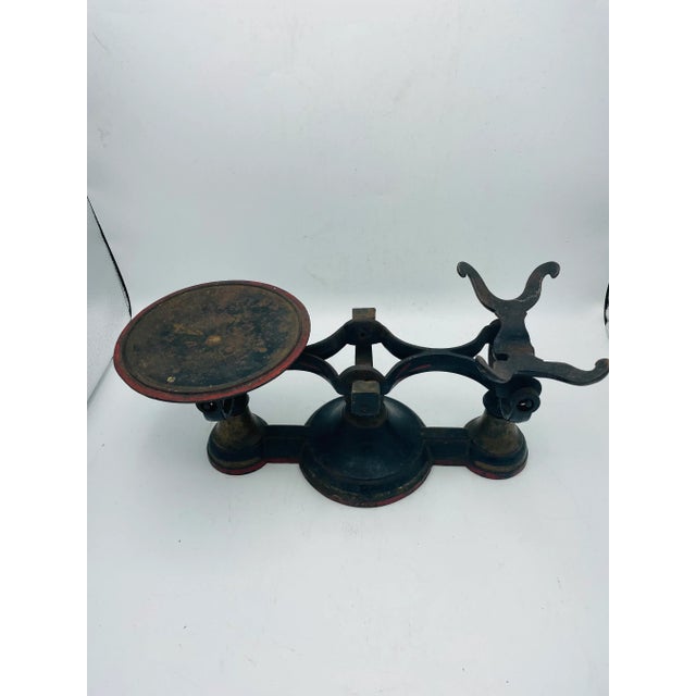 Vintage Balance Scales With Tin Scoop Tray For Sale - Image 10 of 11