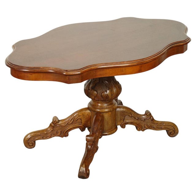 Vintage Italian Walnut Baroque Coffee Table For Sale - Image 16 of 16