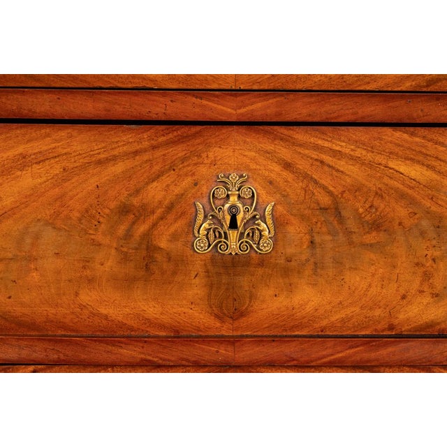 Antique French Empire Mahogany Marble Top Ormolu Commode Chest of Drawers 1810 For Sale - Image 16 of 17