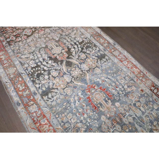 Early 20th Century Persian Lilihan Wide Runner - 4'9" x 14' For Sale - Image 9 of 10