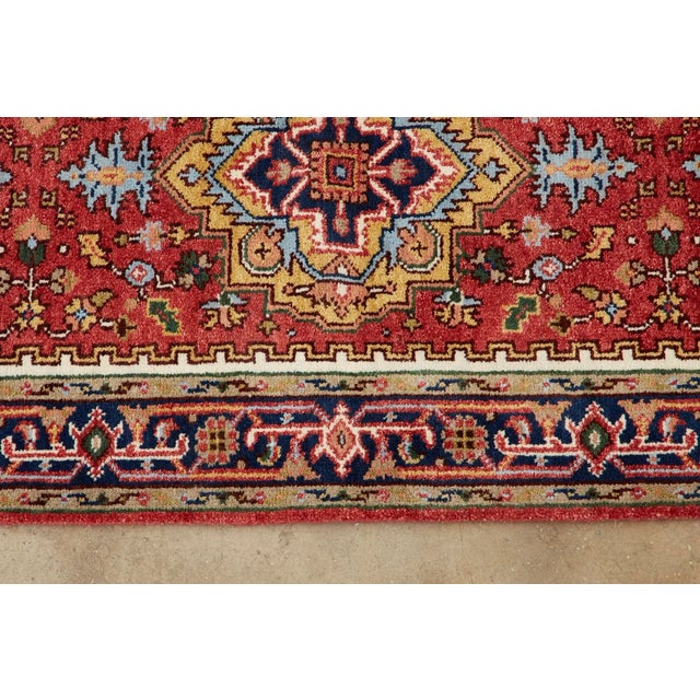 Textile Indo Persian Heriz Serapi Design Runner For Sale - Image 7 of 13
