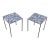 C. 1950s Minimalist Italian Murano Glass Tile Side Tables -- A Pair For Sale