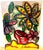 Peter Keil Monumental Expressionist Floral Still Life Oil on Canvas, Signed "P. Keil" Lower Center Dimensions: 29.5 in. H...