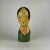 A rare mid 19th Century French Marotte/Milliner mannequin bust in green dress and black hair. It's one of 4 different ones...