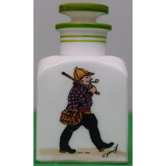 Set X 3 Cyril Gorainoff Hand Painted Fisherman Apothecary Vanity Jars For Sale - Image 4 of 7