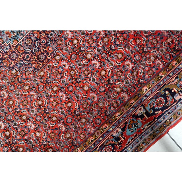 1920s 1920s, Antique Persian Bidjar Handmade Rug 7.5' X 10.11' For Sale - Image 5 of 15