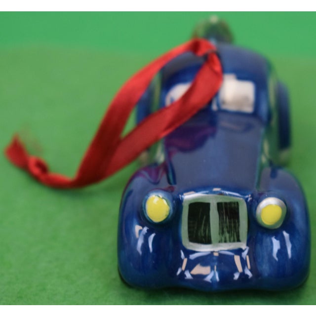 Box Set X 3 Ralph Lauren Ceramic Classic Roadsters Christmas Ornaments (New W/ Tartan Box) For Sale - Image 12 of 14