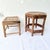 Mid 20th Century Burnt Tortoise Shell Finished Bamboo Accent Tables - Set of 2 For Sale - Image 5 of 9