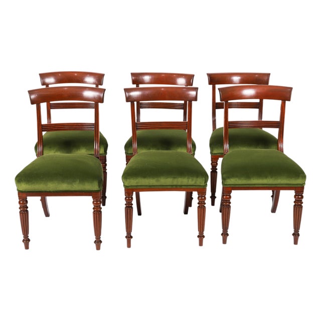 Antique Regency Dining Chairs, Set of 6 For Sale