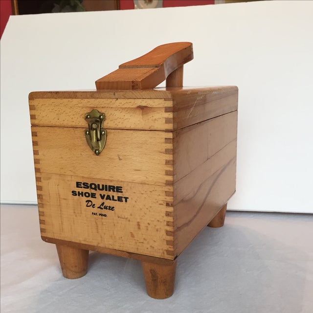 Esquire Shoe Valet DeLuxe Wooden Box Chairish