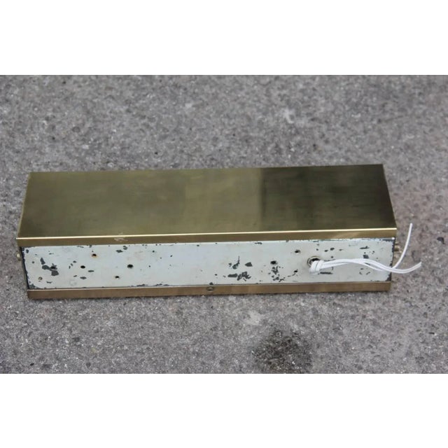 Mid-Century Modern Brass and Acrylic Glass Sconce, 1950s For Sale - Image 4 of 6