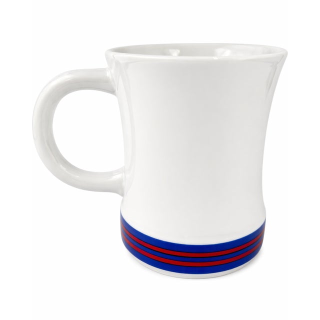Contemporary Vintage Lacoste Polo Shirt Ceramic Mug W/ Belt Detail Preppy For Sale - Image 3 of 7