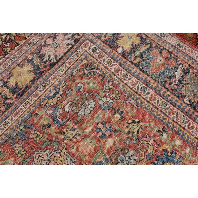Antique Rug Featuring a All-Over Floral Design 12'4 X 17'0 For Sale - Image 12 of 12