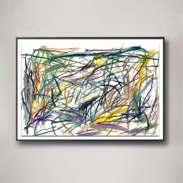 Mark Frohman "Chameleon" Colorful Abstract - 30" X 20" For Sale - Image 4 of 4