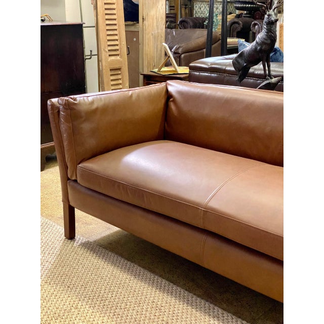 Timothy Oulton Rider Leather Modern 3 Seat Sofa For Sale - Image 9 of 13