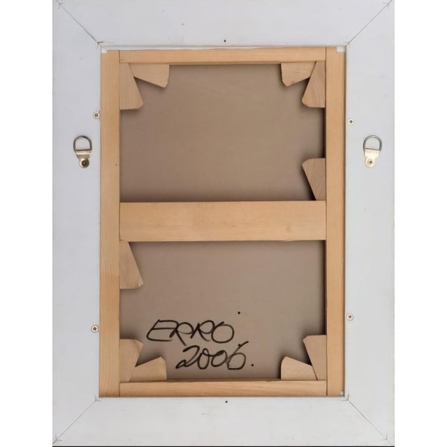 Signed Gudmundur Erró Oil on Canvas, Framed Pop Art Figurative Composition For Sale - Image 6 of 8