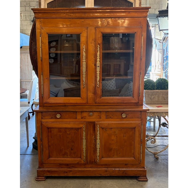 19th Century Louis Philippe French Cherry Buffet a Deux Corps For Sale - Image 10 of 10