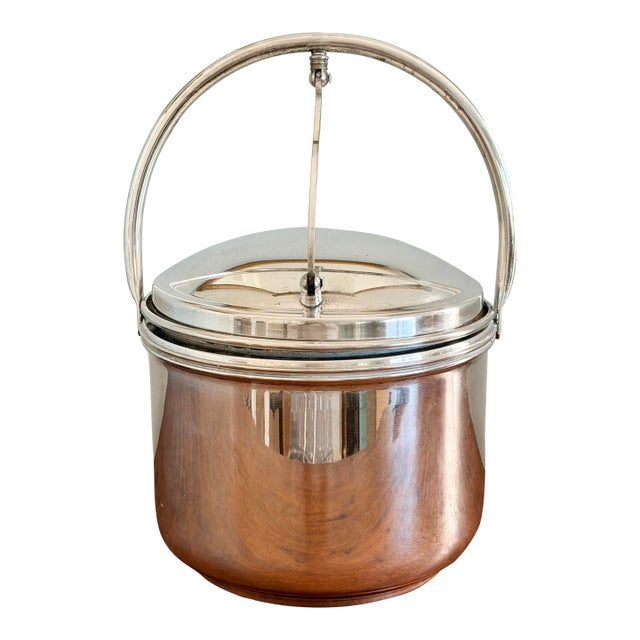 1940’s Swing Arm Silverplate Ice Bucket For Sale