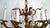 Gold Palwa Brass Lead Crystal Six Liight Chandelier 6 Lights from Palwa, 1960s For Sale - Image 8 of 15
