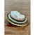 Vintage Gold Tone Cameo Pendant Brooch With Faux Pearl Border For Sale - Image 9 of 12