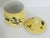 Art Deco Yellow Ceramic Tobacco Set with Thistle Decoration, 1930, Set of 5 For Sale - Image 3 of 9