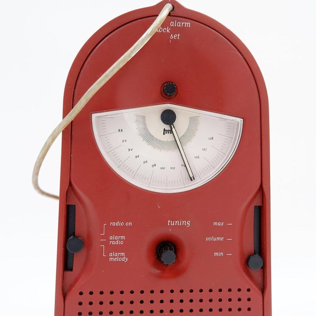 Maroon Coo Coo Radio Alarm Clock by Philippe Starck for Alessi, 20th Century For Sale - Image 8 of 16