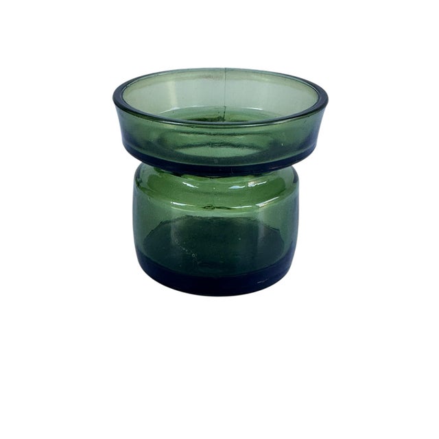 Dansk Set of 6 Vintage Dansk Denmark Ihq Green Glass Stackable Candle Holders - Jens Quistgaard MCM For Sale - Image 4 of 6