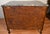 1920 Antique French Louis XVI Walnut Satin Wood Inlaid Marble Top Commode Chest of Drawers For Sale - Image 4 of 18