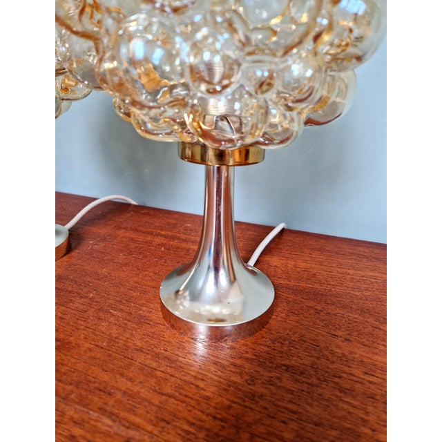 Bubble Glass Lamps by Helena Tynell for Glashütte Limburg, 1970, Set of 2 For Sale - Image 13 of 18