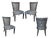 Contemporary Jessica Charles Colette Dining Chairs - Set of 4 For Sale