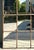 Vintage Monumental Arched Wrought Iron Mirror With Patinated Mullion Detail For Sale - Image 9 of 12