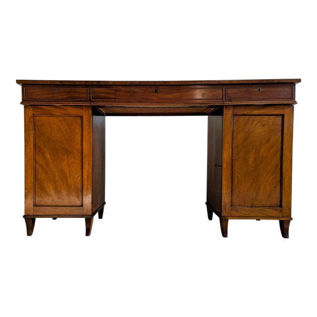 Circa 1820 English Regency Mahogany Pedestal Sideboard For Sale