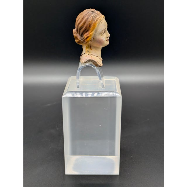Late 18th Century Neapolitan Glass-Eyed Santon Head For Sale - Image 4 of 10