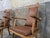Vintage Rustic Oak Chairs with Leather Cushions, 1970s, Set of 2 For Sale - Image 6 of 18