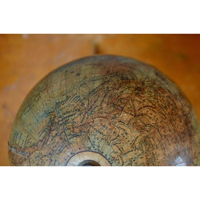 Metal Antique Globe by Ludwig Julius Heymann For Sale - Image 7 of 11