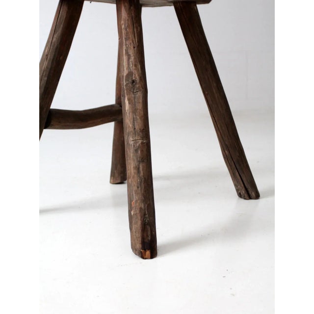 Farmhouse Antique Saddle Stool For Sale - Image 3 of 12