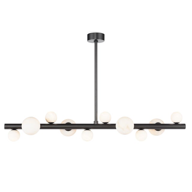 Metal Regina Andrew Styx Alabaster Orbs Chandelier, Oil Rubbed Bronze For Sale - Image 7 of 7