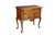 Vintage Queen Anne style lowboy dressing table by Mersman Tables (Somers Corp.) is beautifully crafted with a cherry frame...