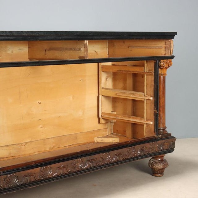 Walnut and Burl Chest of Drawers with Marble Top For Sale - Image 11 of 15